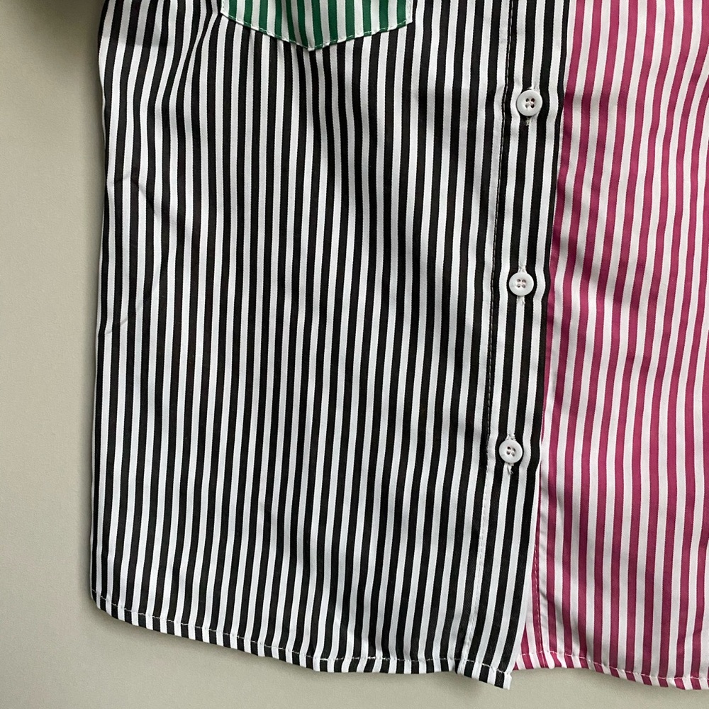 Multi-Colored Striped Button Down - image 4